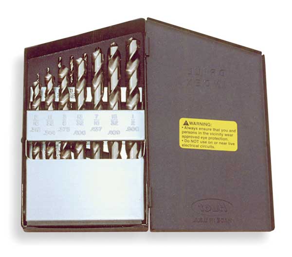 Cle-Line 15PC 3/8 Reduced Shank General Purpose Jobber Drill Set Cle-Line 1900 Steam Oxide HSS 1/16-1/2x1/32 C21156