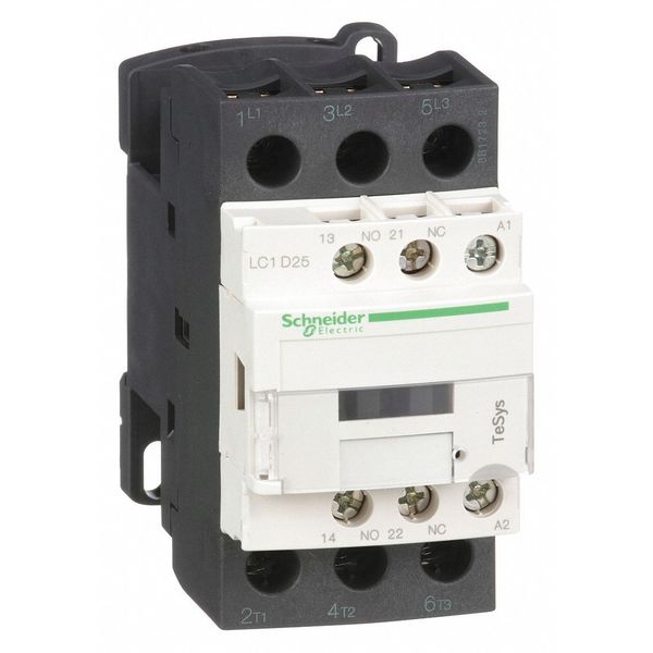 Schneider Electric IEC Magnetic Contactor, 3 Poles, 240 V AC, 25 A, Reversing: No LC1D25U7