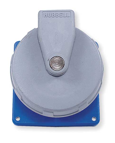 Hubbell IEC Pin and Sleeve Receptacle, 60A, 208V HBL560R9W