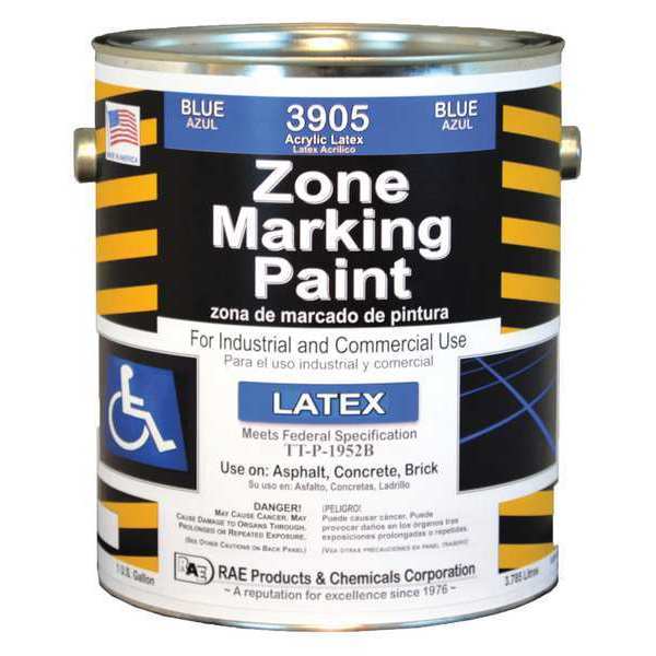 Rae Traffic Zone Marking Paint, 1 gal., Handicap Blue, Latex Acrylic -Based 3905-01
