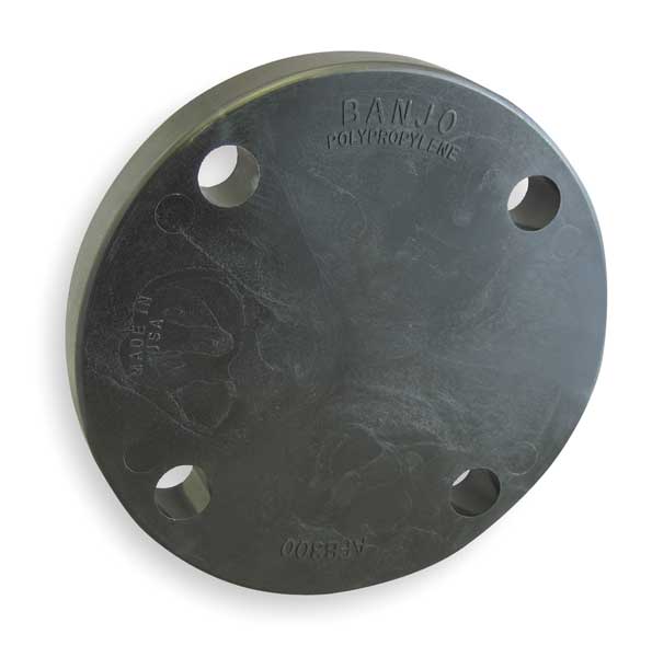 Zoro Select Blind Flange, Polypropylene, 3", Class 150, 150 psi Max Pressure AFB300