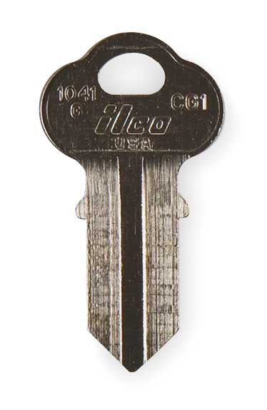 Kaba Ilco Key Blank, Brass, Chicago Lock, PK10 1041G-CG1