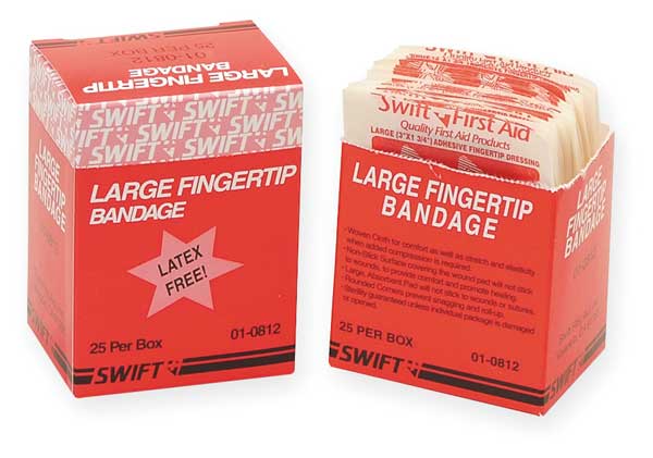 Honeywell North Fingertip Bandage, Beige, Heavy Woven, PK25 010812