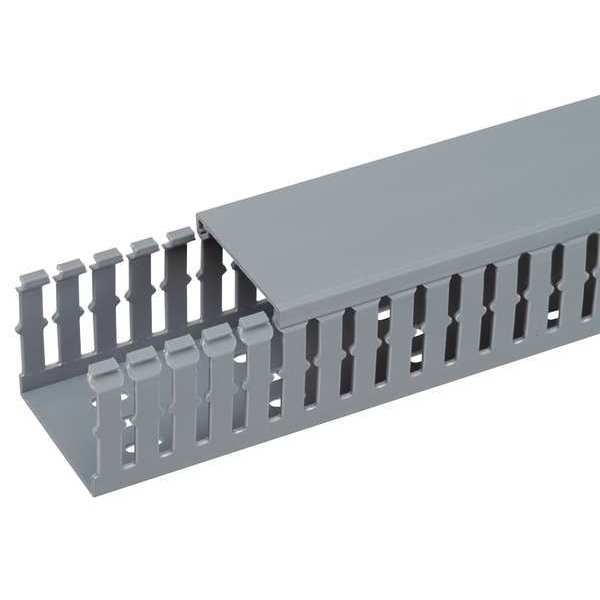 Panduit Base Wiring Duct, Type FS, Solid Wall, Light Gray, 1.5" x 1.5" x 1' (6-Pack), No Mounting Holes FS1.5X1.5LG6NM