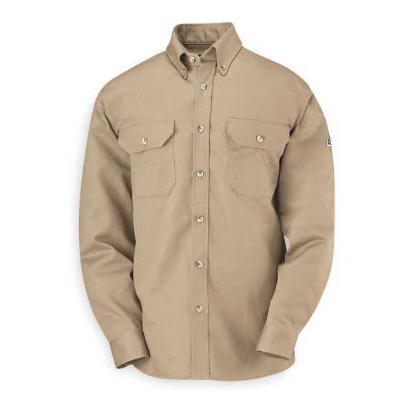 Vf Imagewear Flame Resistant Collared Shirt, Khaki, Cotton/Nylon, S SLU2KH RG S