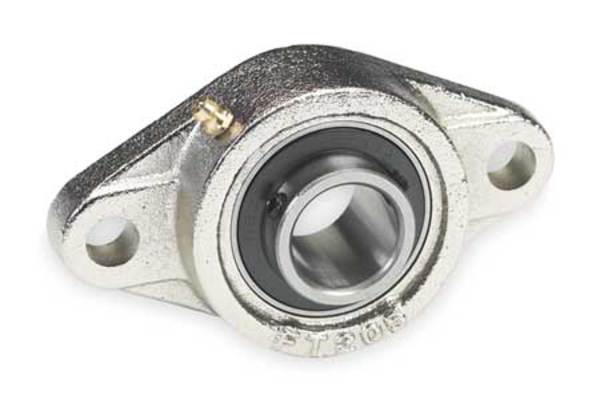 Dayton Flange Bearing, 2-Bolt, Ball, 5/8" Bore 3FDD9