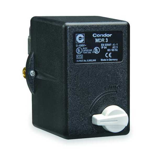 Condor Usa Pressure Switch, (1) Port, 3/8 in FNPT, 3PST, 45 to 160 psi, Standard Action 31GE3EXX