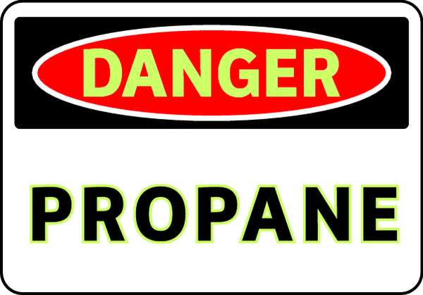 Brady Danger Sign, 7 x 10In, R and BK/WHT, PRPN 102453