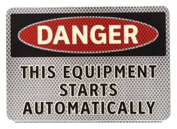 Brady Danger Sign, 7 in Height, 10 in Width, Polyester, Rectangle, English 102454