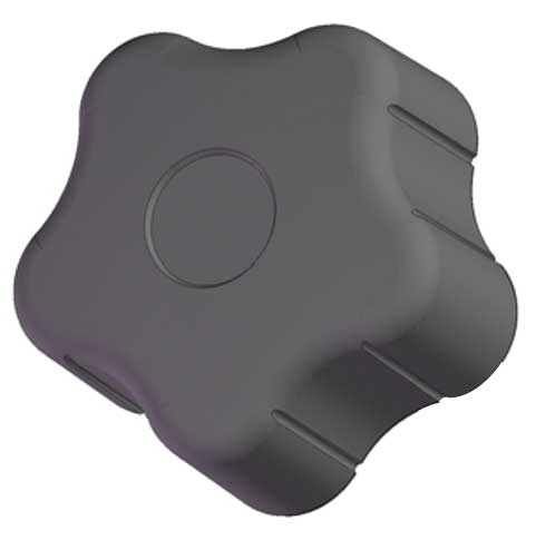 Innovative Components Soft Touch Star Knob, 1/2-13 Thread Size, 2-3/8" Dia., Blind Tap GN8C----R7-BS21