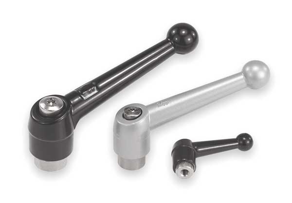 Kipp Adjustable Handle, Size: 1 1/4-20 Zinc, Black Satin, Comp: Stainless Steel K0117.1A21