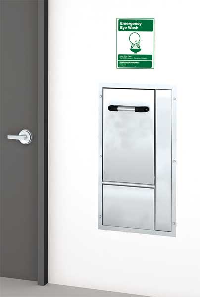 Guardian Equipment Recessed Mounted Eyewash Station Stainless Steel GBF1735DP