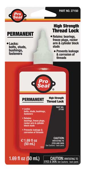 Pro Seal Threadlocker, PRO SEAL ANA-LOK(TM) 71, Red, High Strength, Liquid, 50 mL Bottle 27150