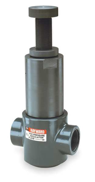 Hayward Flow Control Pressure Regulator, 3/4", CPVC/FPM, Threaded, Adjustable 5-75 psi PR20075T