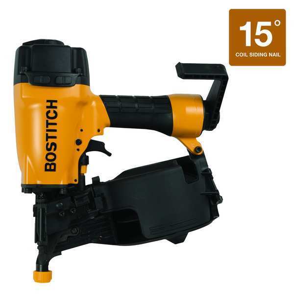 Bostitch Air Siding Nailer, Full Rnd, 15 Deg N66C-1