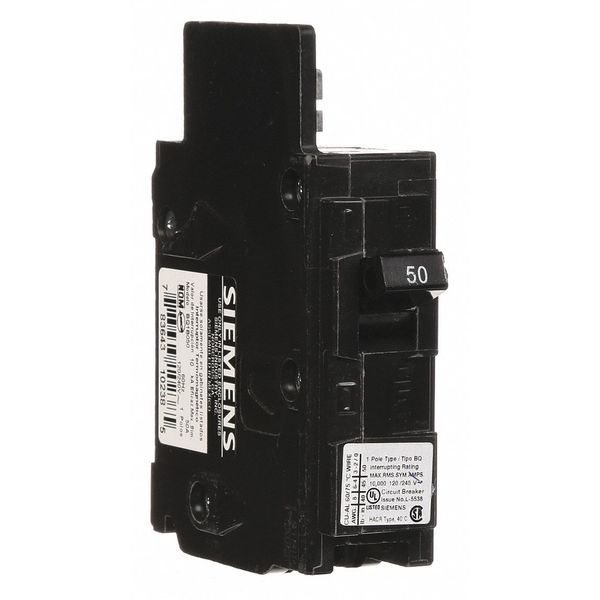 Siemens Miniature Circuit Breaker, BQ Series 50A, 1 Pole, 120V AC BQ1B050