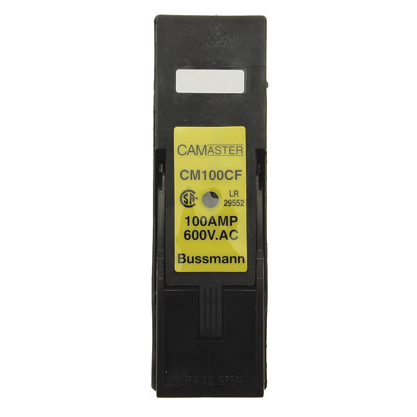 Eaton Bussmann Fuse Holder, 100A Amp Range, 690V AC/DC Volt Rating, 1 Poles, Screw, British and IEC Fuse Type CM100CF