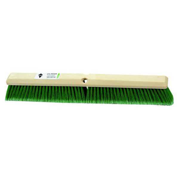 Tough Guy 24 in Sweep Face Broom Head, Soft, Green 3H388
