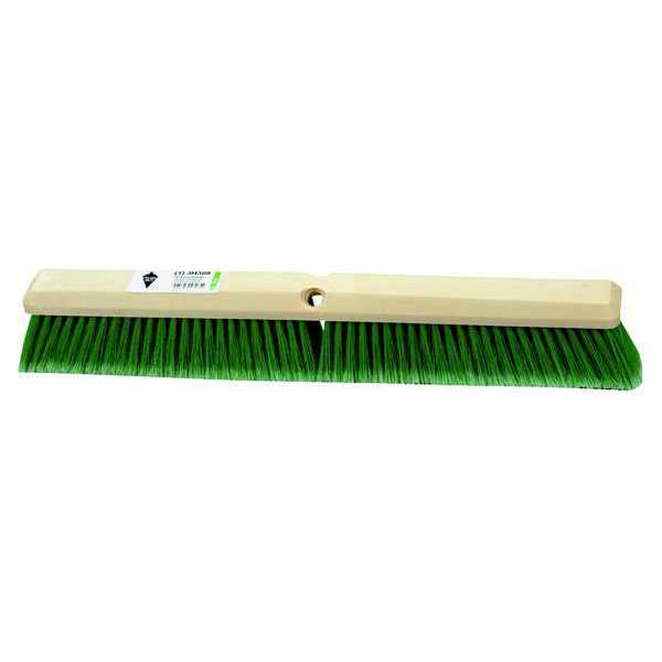 Tough Guy 18 in Sweep Face Broom Head, Soft, Green 3U766