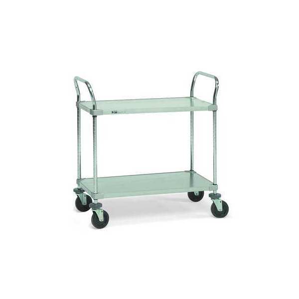 Metro Utility Cart with Flush Metal Shelves, Steel, (2) Raised, 2 Shelves, 600 lb 65143-IP