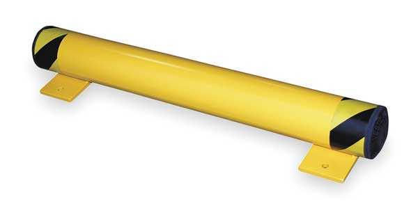 Zoro Select Floor Stop Bollard, 4-1/2", Yellow FSBOL-36