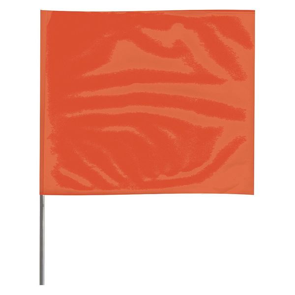 Zoro Select Marking Flag, Orange, Blank, Vinyl, PK100 2318O-200