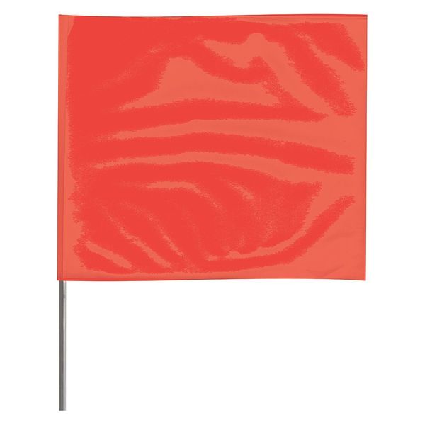 Zoro Select Marking Flag, Fluor Red, Blank, Vinyl, PK100 4515RG-200