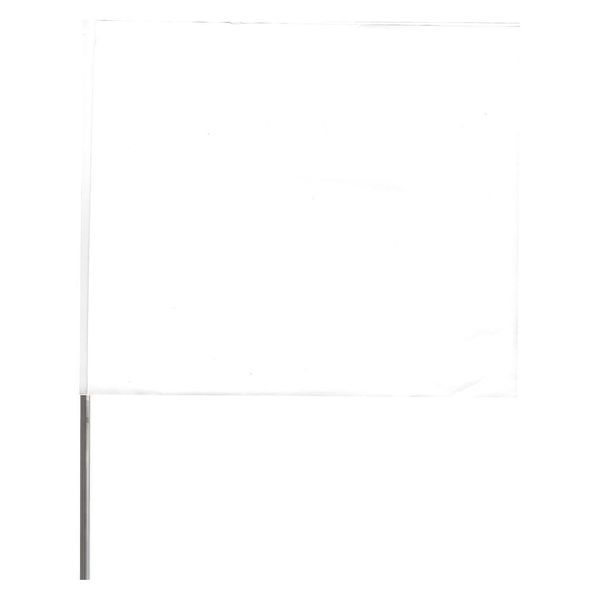 Zoro Select Marking Flag, Clear, Blank, Vinyl, PK100 4518CLR-200