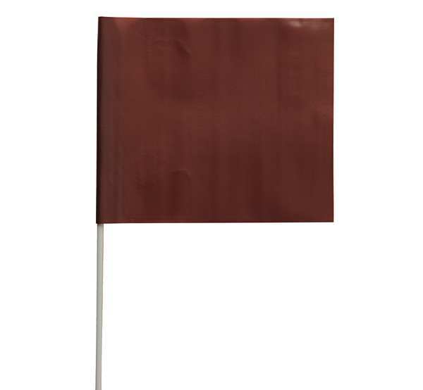 Presco Marking Flag, Brown, Blank, PVC, PK100 F4524BRN-200
