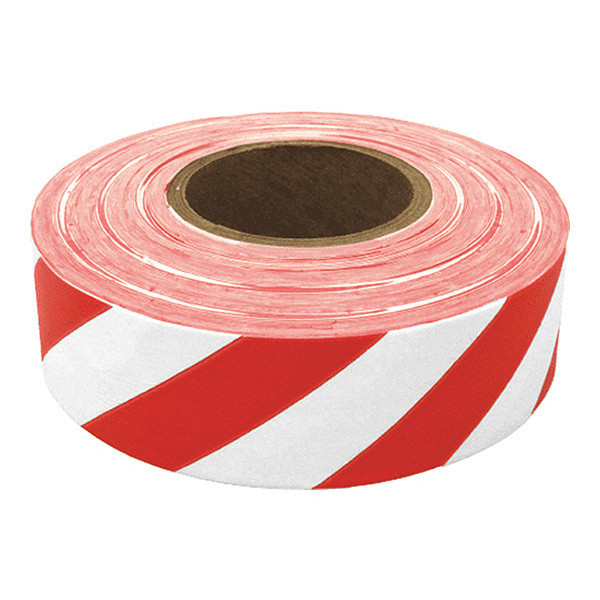 Zoro Select Flagging Tape, White/Red, 300ft x 1-3/8 In SWR-200