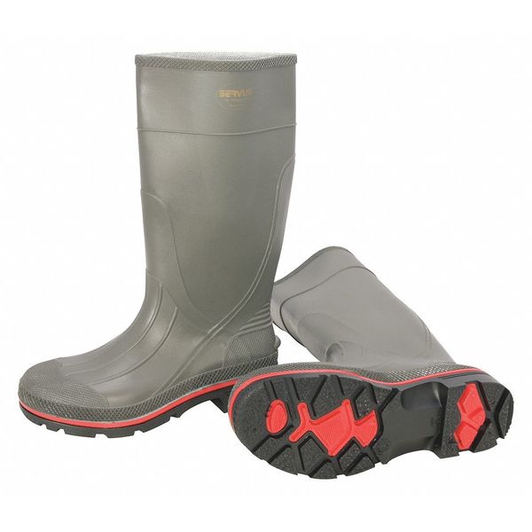 Honeywell Servus Knee Boots, Size 8, 15" H, Gray, Plain, PR 75102/8