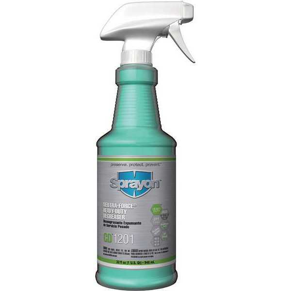 Sprayon Degreaser, 32 oz. Trigger Spray Bottle, Liquid, White SC1201TL0