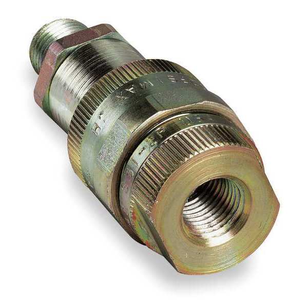 Safeway Hydraulics Hydraulic Quick Connect Hose Coupling, Steel Body, Thread-to-Connect Lock, 1/4"-18 Thread Size S30-2P