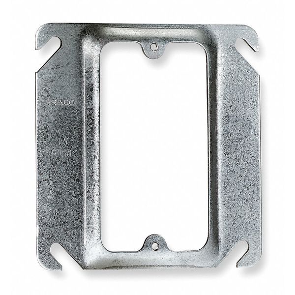 Raco Mud Ring, NOVAL Accessory, 1 Gang, Galvanized Zinc, Square Box 771