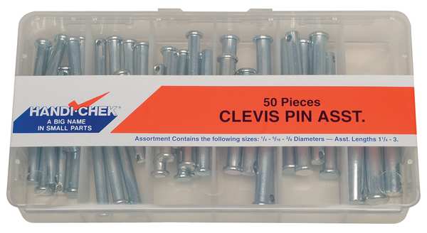Itw Bee Leitzke Clevis Pin Kit, 50 Pcs, 21 Szs WWG-DISP-CLP050