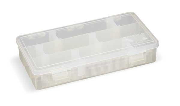 Flambeau Adjustable Compartment Box with 3 to 9 compartments, Plastic, 1 1/2 in H x 3-3/8 in W T300