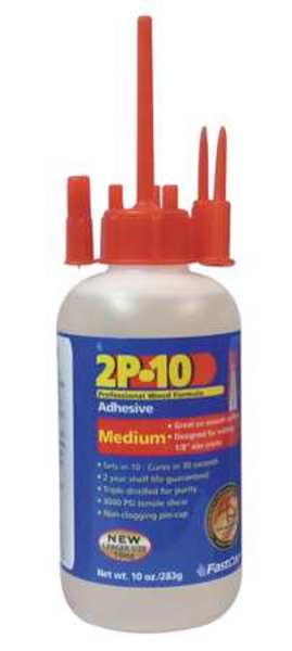 Zoro Select Hot Melt Adhesive, Clear, Bottle 2P-10-MED-10 OZ