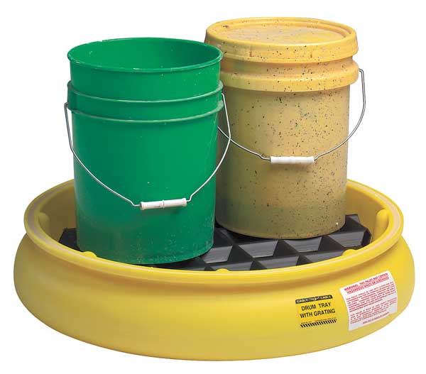 Eagle Mfg Pail Spill Containment Pallet, 5 gal Spill Capacity, 1 Drum, Polyethylene 1615