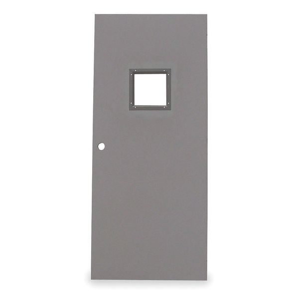 Ceco Vision Light Steel Door with Glass, 80 in H, 30 in W, 1 3/4 in Thick, 18-gauge, Type: 3 CHMD X VL26 68 X CYL-ST-18ga-WG