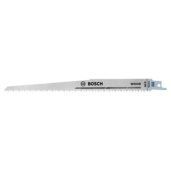 Bosch 9" L x 6 TPI Wood Cutting High Carbon steel Reciprocating Saw Blade, 5 PK RW96