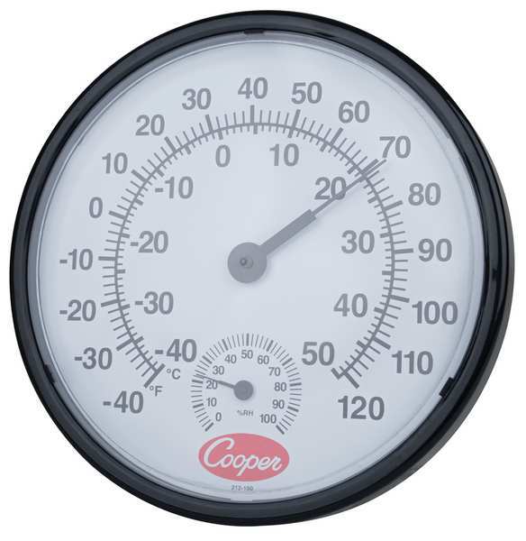 Cooper-Atkins 212-150-8 - Thermometer, Wall, Temperature/Humidity