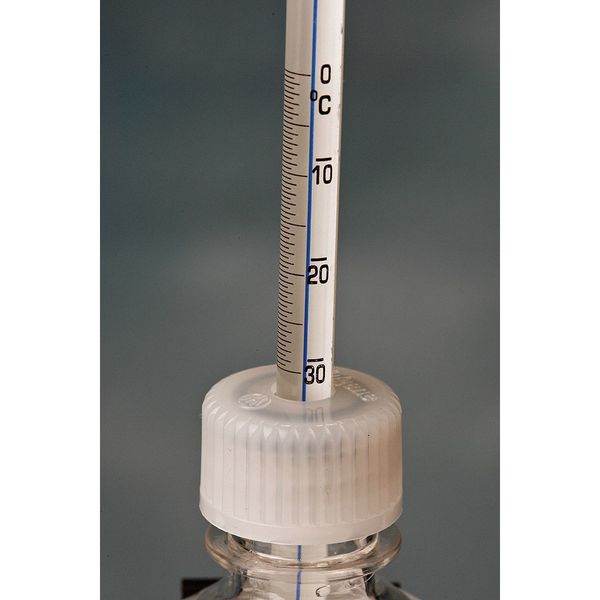 Bottle Thermometer Bio-Safe Glycol/Water, Ambient • 30mL • 10°C to 30°C