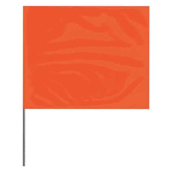 Presco Marking Flag, Orange, Blank, PVC, PK100 4530O-200