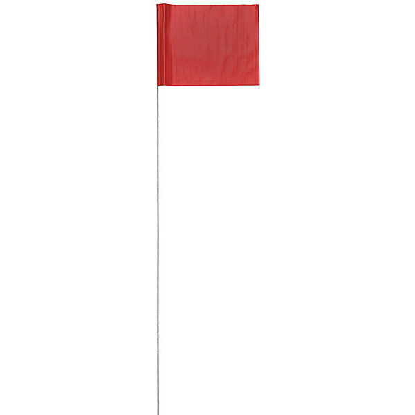 Presco Marking Flag, Red, Blank, PVC, PK100 4530R-200
