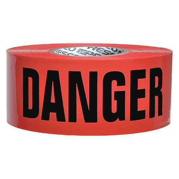 Zoro Select Barricade Tape, Red/Black, 1000 ft x 3 In B3104R21-200