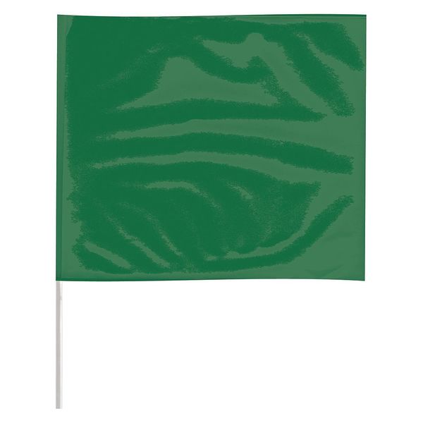 Zoro Select Marking Flag, Green, Blank, Vinyl, PK100 P4518G-200