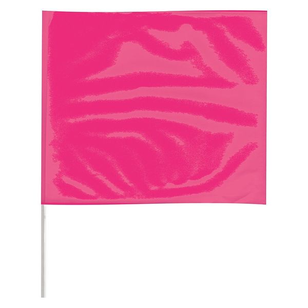 Zoro Select Marking Flag, Fluor Pink, Vinyl, PK100 P4518PG-200