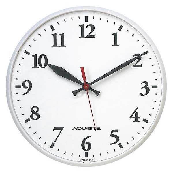 Zoro Select 12-1/2" Analog Wall Clock, White 1960