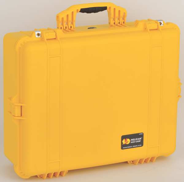 Pelican Yellow Protective Case, 24.39"L x 19.3"W x 8.79"D 1600-000-240