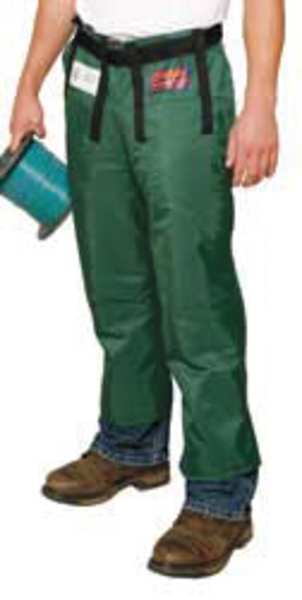 Delta Plus Chainsaw Chaps, Green, Nylon, Size Universal, 33 to 36 in Waist Size, 36 in Length WELJE802